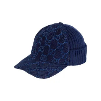 GUCCI Corduroy, Velvet Baseball Caps Men's Blue