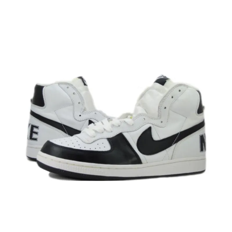 Nike Terminator Anti Slip Wear Resistant High Top Skateboard Shoes Men's White-2
