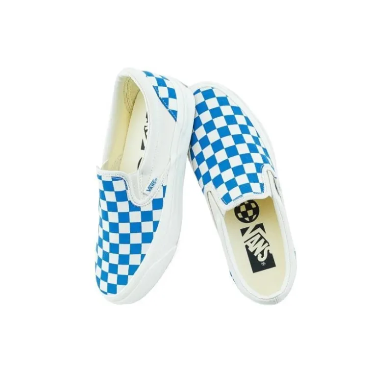 Vans Mte Slip On Reissue Low Top Canvas Shoes Unisex Blue White-4