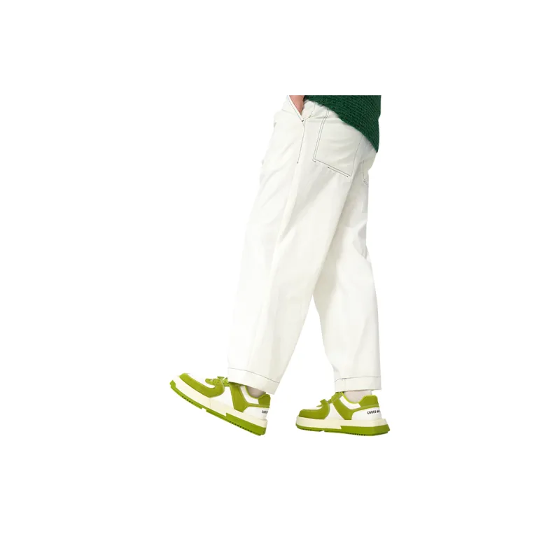 CHOCO CONCERT Slip Resistant Balance Height Increasing Low Top Stylish Skateboarding Shoes Unisex Fruit Green-7