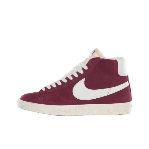 Nike Blazer Mid Anti-Slip Wear-Resistant Mid-Top Skateboard Shoes Unisex Red