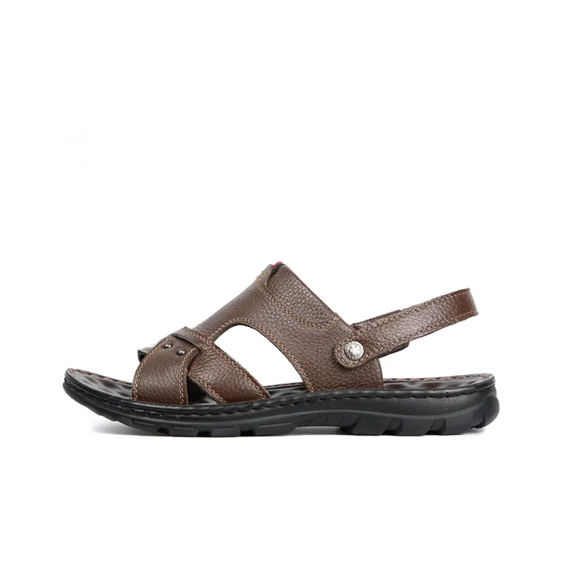 Wit Beach Sandals Men Brown-0