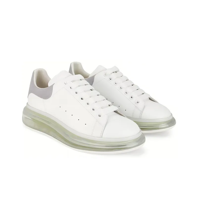 Alexander McQueen Oversized Sneaker 'Transparent Sole   White Gunmetal'-2