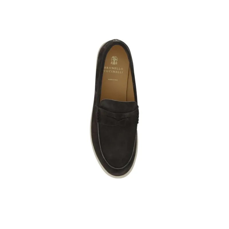 Brunello Cucinelli Penny-Slot Round-Toe Loafers-3