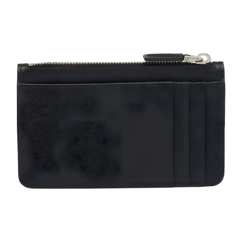 PRADA Saffiano Leather Card Holder Men's Black-3