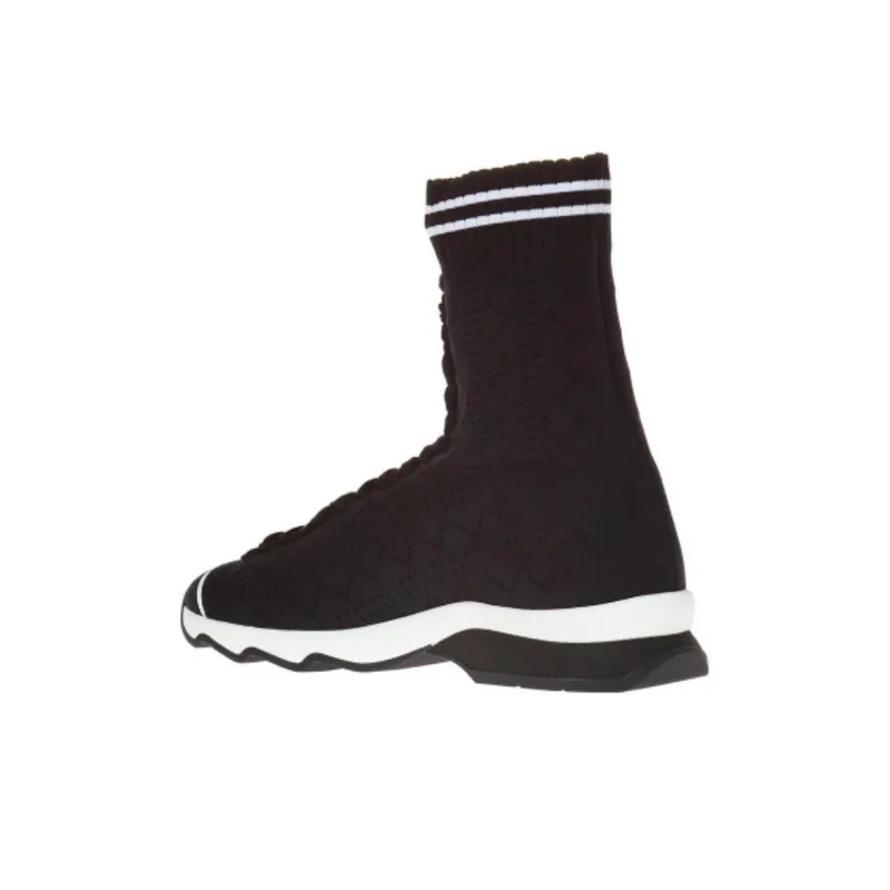 FENDI Cushioning, Slip Resistant, Abrasion Resistant, Thermal High Top Casual Shoes Women's Black-2