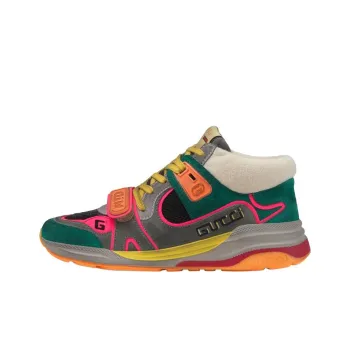 GUCCI Ultrapace Mid Top Athletic Shoes Casual Shoes Women's Gray Green
