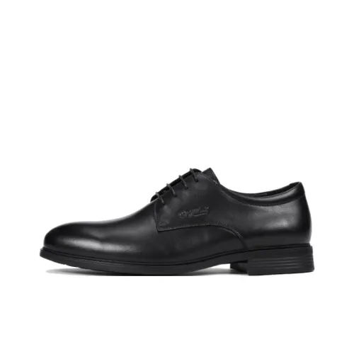 GOLDLION Dress Shoes Men Low-Top Black