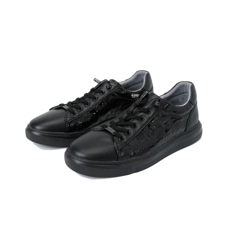 LESS IS MORE Anti Slip Wear Resistant Low Top Skateboard Shoes Men's Black-2