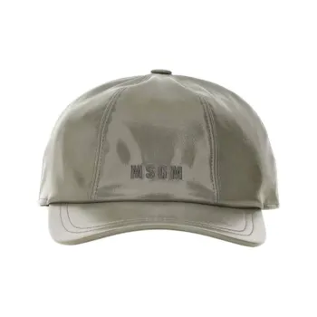 MSGM Logo Embroidered Elasticated Strapped Baseball Cap