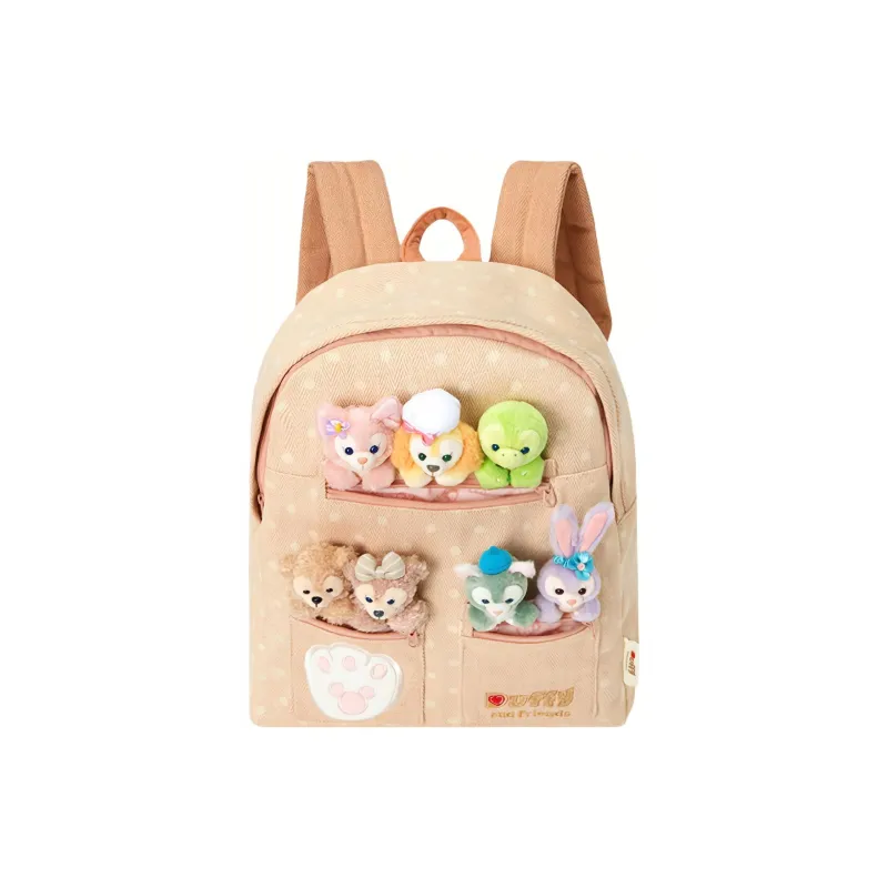 Disney Fabric Backpack Regular Unisex Milk Tea-2
