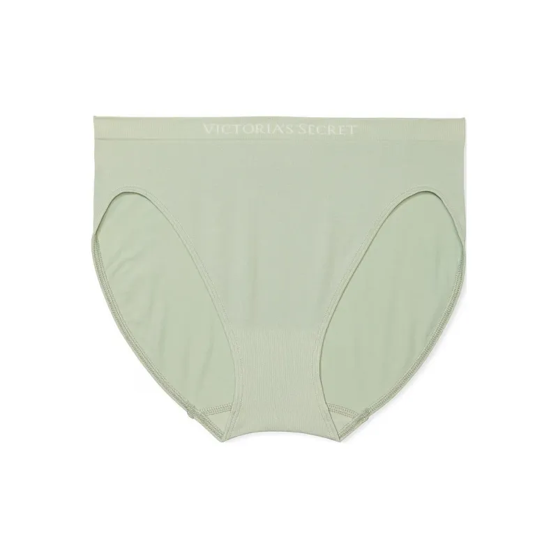 Victoria's Secret Seamless Seamless High-Leg Brief Panty / Soft Green Underpants Women's 1 Pack Green-0