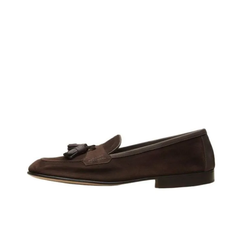 Edward Green Portland Loafers Men's Coffee Brown-0
