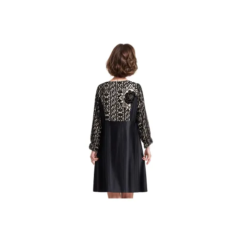 Mapping Long Sleeved Dresses Women's Image Color