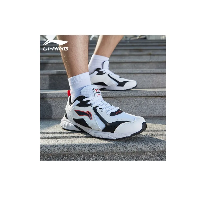 LINING Running Shoes Men Low Top Black/White/Red-7