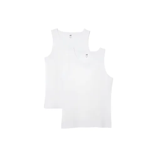 H&M Tank Tops Men Set Of 2 White