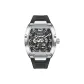 Silver Case Black Dial Vinyl Strap