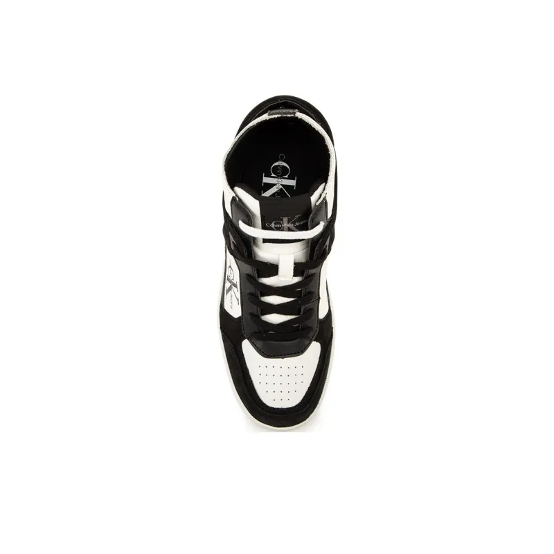 CKJ CALVIN KLEIN JEANS Mid-Top Skateboard Shoes Women's Space Black-3