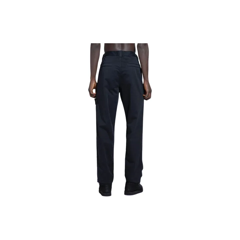 STONE ISLAND Logo Patch Straight Leg Trousers-2