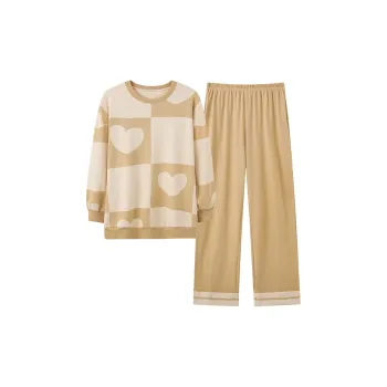 CAIHENGTONG Pajama Set Women's Plaid Heart