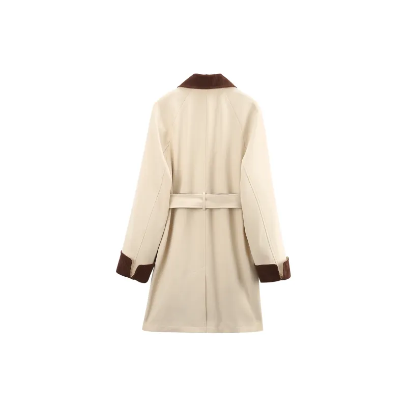 A Paradise For Awakening Trench Coat Women's Beige-1