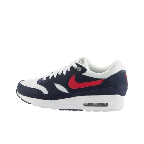 Nike Air Max 1 Running Shoes Men Low-Top White/Marine Blue