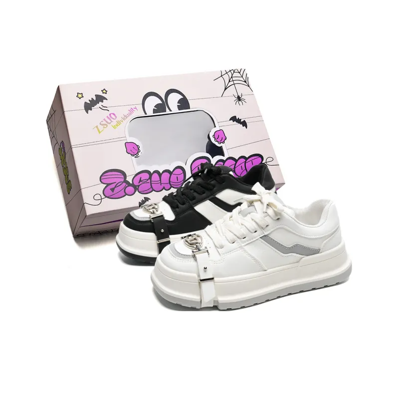 Z.SUO Coverage Height Increasing Abrasion Resistant Slip Resistant Low Top Skateboard Shoes Women's Box Included-14