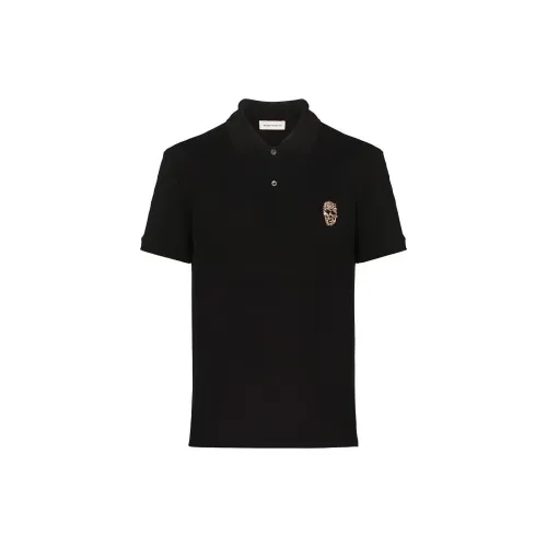 Alexander McQueen Polo Shirts Men Black