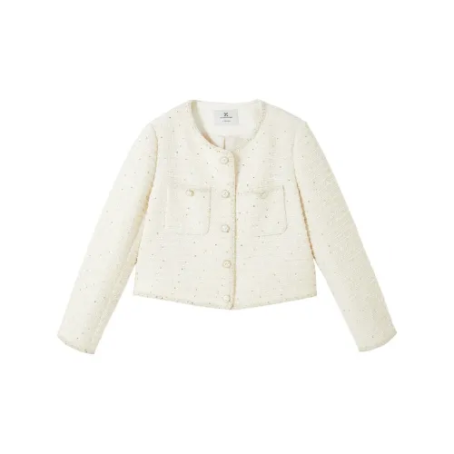 XIANGYING Jackets Women's Beige