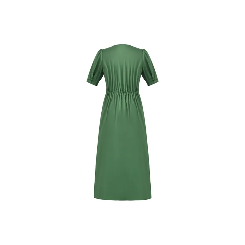 GOELIA Short Sleeved Dress Women's Forest Green-1