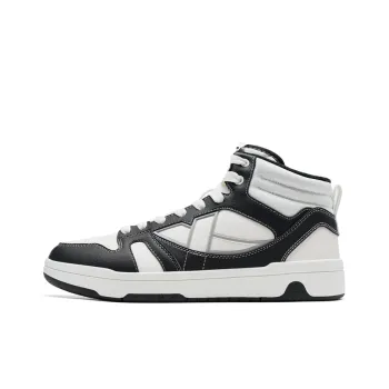 XTEP MAXX LITE Wear-resistant And Lightweight High-Top Skateboard Shoes Men's White Black