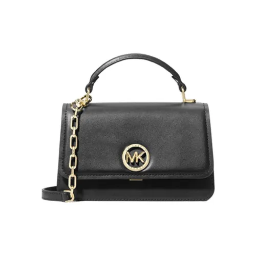 MICHAEL KORS Leather Shoulder Bag, Crossbody Bag Small Size Women's Black