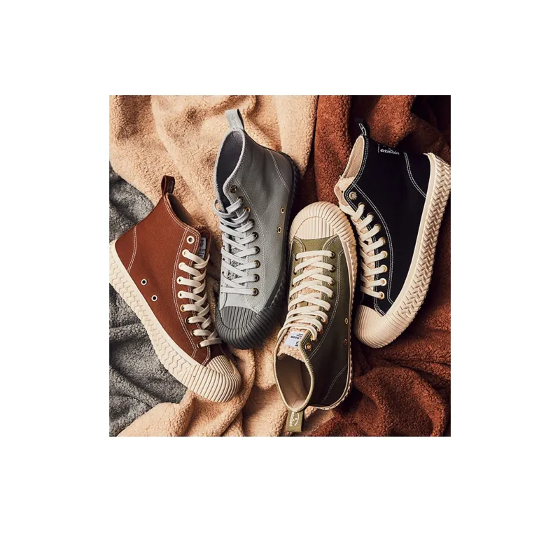 Excelsior Canvas Shoes Unisex High Top Classic Gray-5