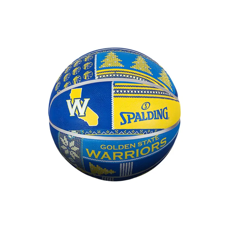 SPALDING Rubber Basketball Blue Yellow Size 7 Ball Training Unisex-1