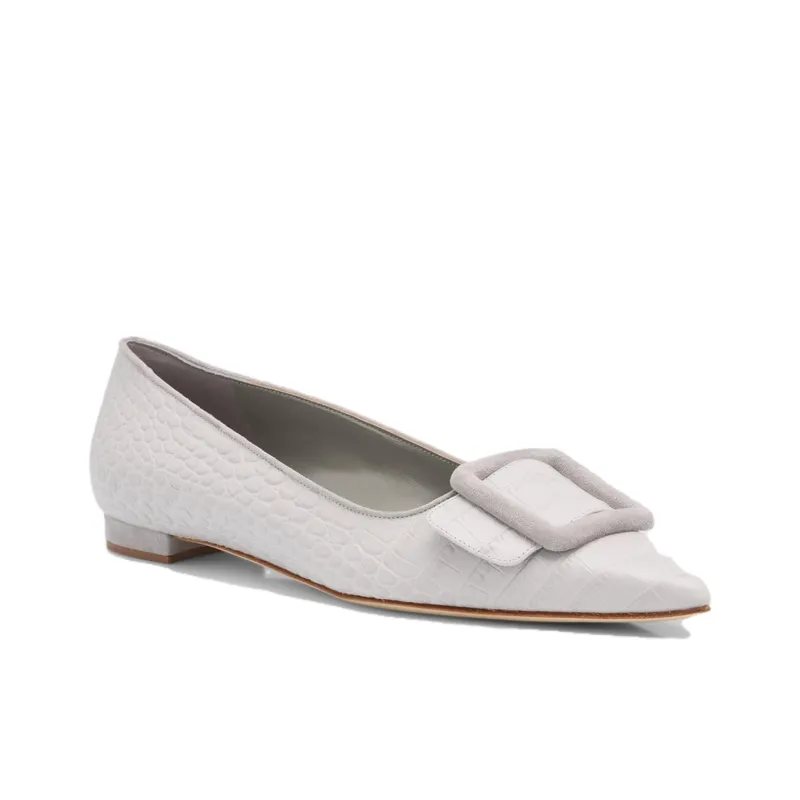 MANOLO BLAHNIK Maysalepump Casual Single Shoes Women's Gray-1