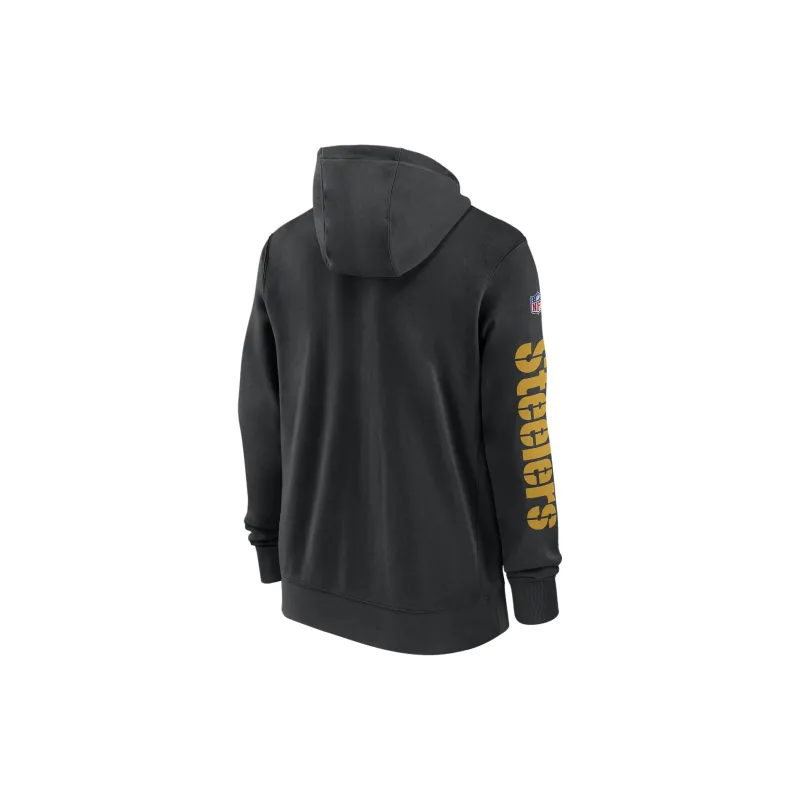 Nike Pittsburgh Steelers Sideline Team Issue Club Men's Nike Full Zip Hoodie-1