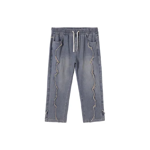 N-MAX Jeans Men Blue Vintage Denim Blue