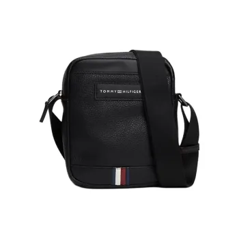 Tommy Hilfiger PU Shoulder Bag, Crossbody Bag Men's Black