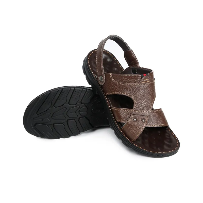 Wit Beach Sandals Men Brown-4
