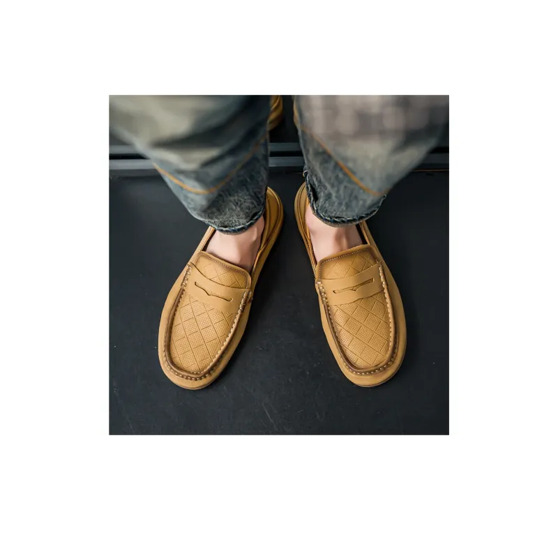 WEISHIBANGWEI Loafers Low Heel Men's-4