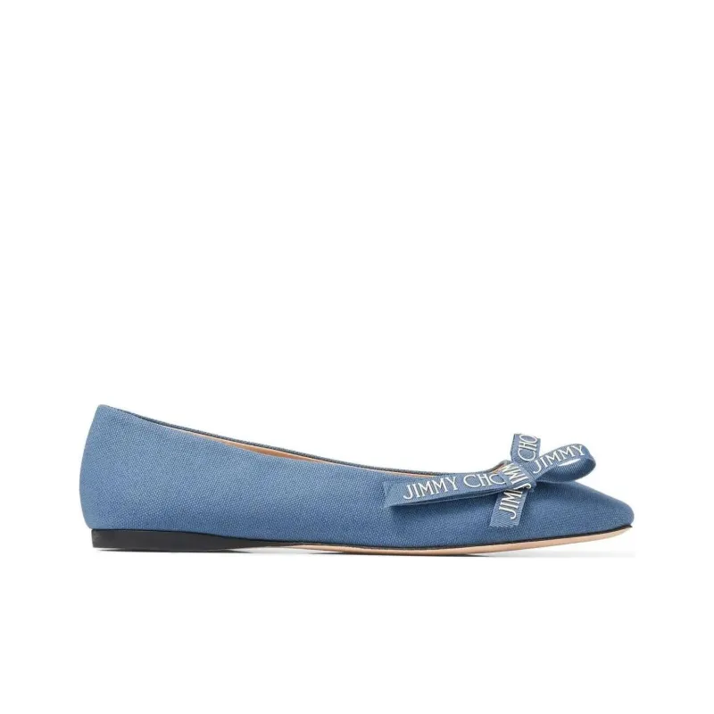 Jimmy Choo Veda Canvas Ballerina Shoes-1