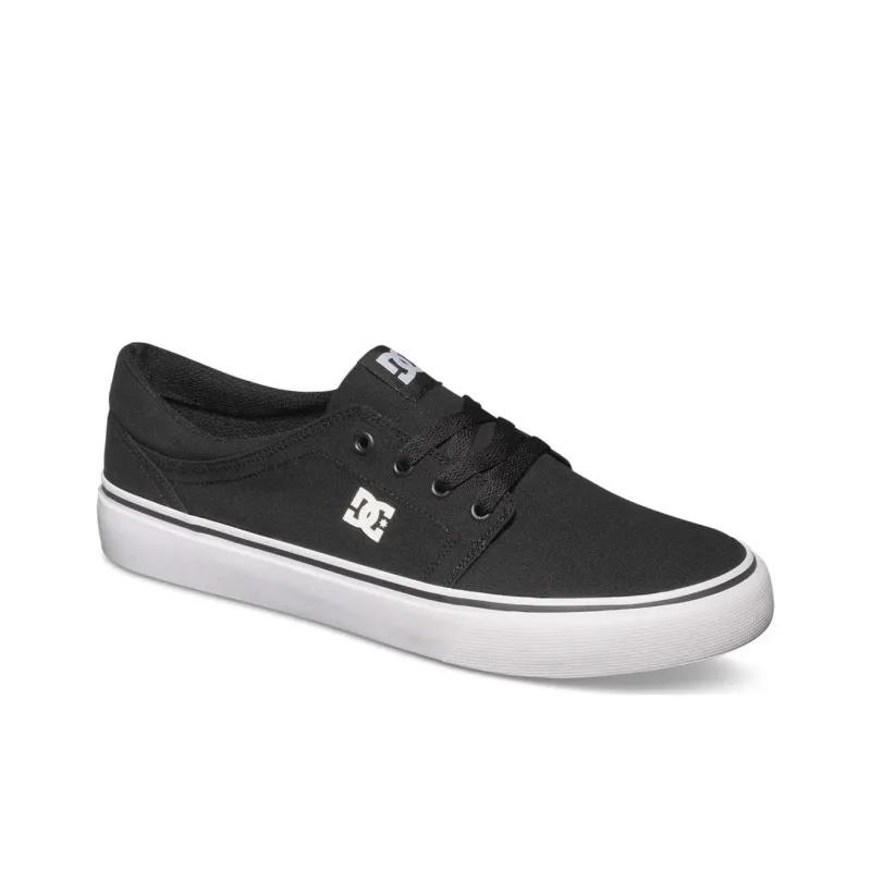 DC Shoes Low Top Canvas Shoes Men's Black White-2