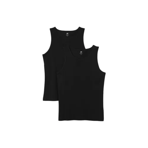 H&M Tank Tops Men Set Of 2 Black