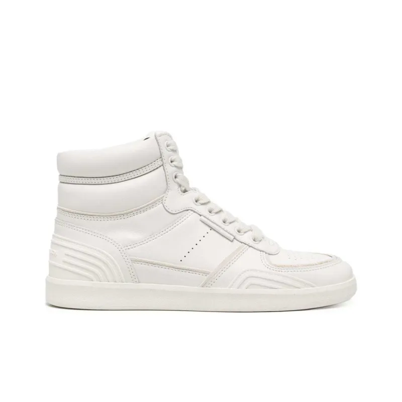 TORY BURCH Clover Court High Top Skateboard Shoes Women's White-1
