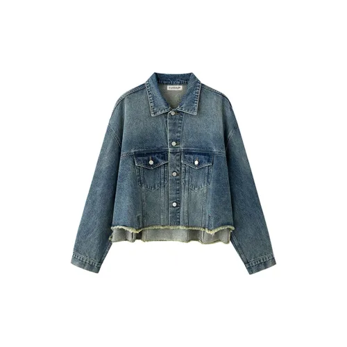 TURN UP Denim Jackets Women's Blue