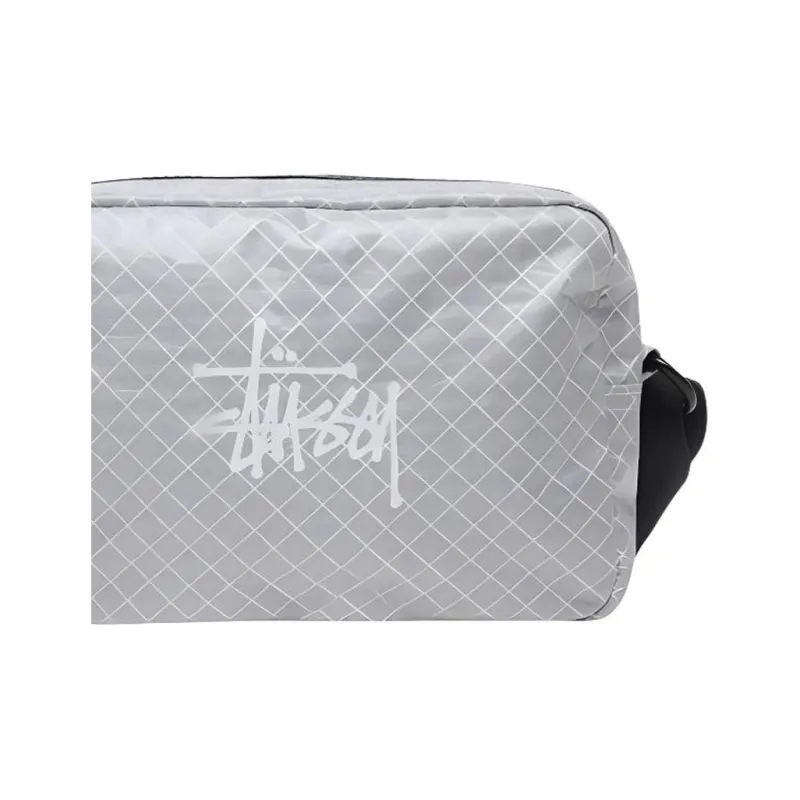Stussy Nylon Crossbody Bag Shoulder Bag Unisex Gray Black-2