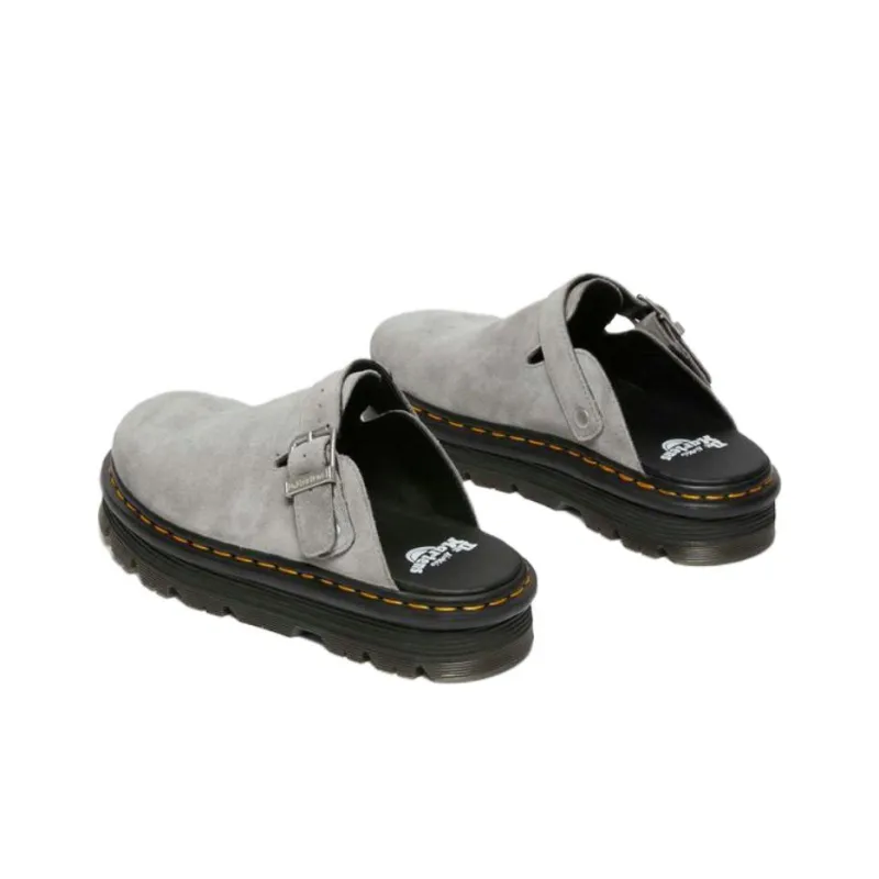 Dr. Martens Zebzag Suede Slingback Platform Mule Grey-5