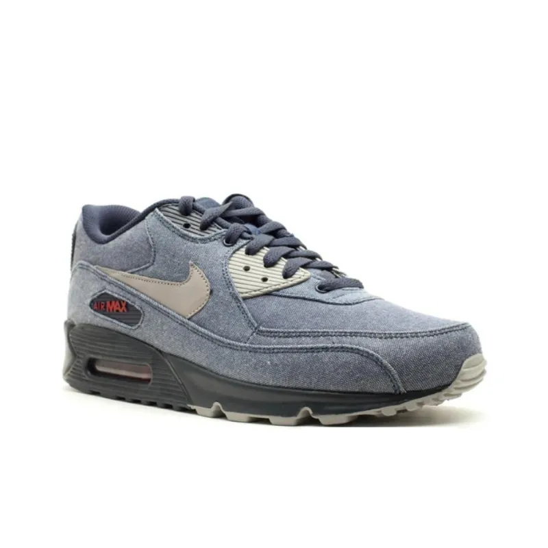 Nike Air Max 90 Slip-Resistant Low-Top Basketball Shoes Men's Dark Blue-3