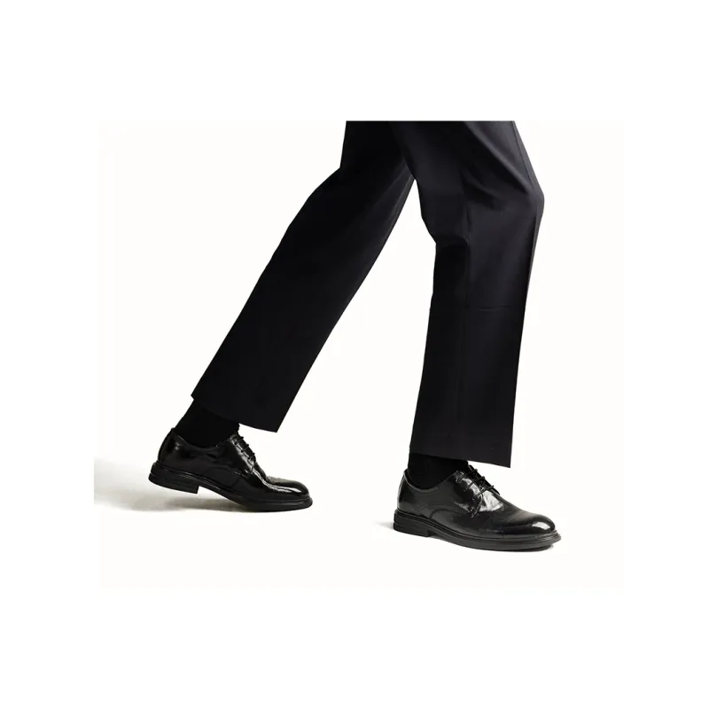JOSINY Dress Shoes Men Low Top Black-7