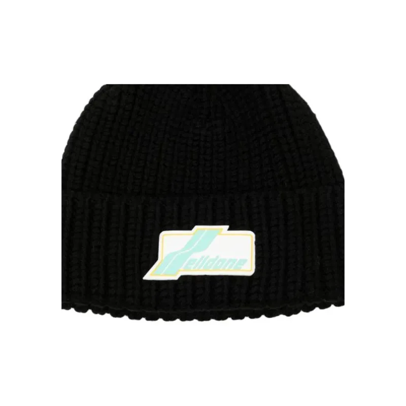 WE11DONE Logo appliqué Wool Beanie-2